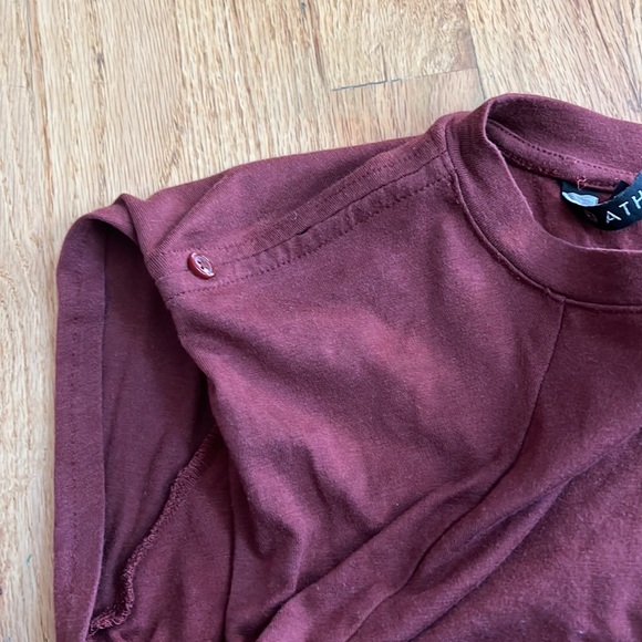 Athleta T-Shirt Side Gathering Adjustable Sleeve Dress, Size XS - Picture 7 of 8